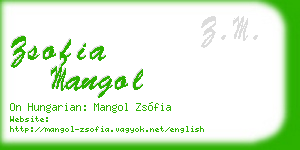zsofia mangol business card